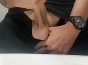 Starbucks quick masturbation in toilet I was so horny I couldnt help myself