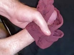 Stealing step sisters panties and COVERING them! (HUGE load!)