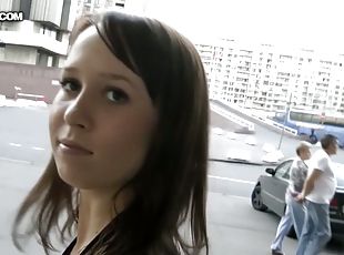 Great Blowjob and Anal Sex in Public with Euro Babe in POV