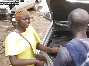 ebony, svart, bbw, bil, mor, rumpe-butt, afrikansk