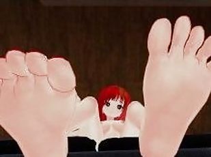 pés, anime, hentai, fetiche
