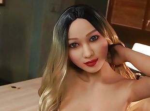 Blonde realistic sex robot with big boobs and tight pussy