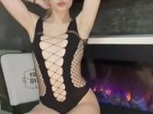 sexy dance and fuck herself, real home made