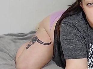 Thick Dixie teases Milf Ass in panties  and Tshirt  with longhair in ponytail (Check OF)