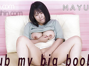 asien, groß-titten, masturbieren, japanier, titten, fetisch