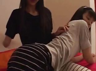 lesbo-lesbian, japanilainen, runkkaus-spanking