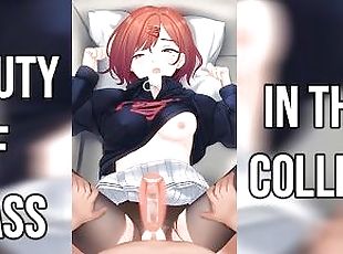 hentai uncensored student experience, hottie couldn't help herself at the sight of cock