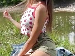 Hot girl on a picnic