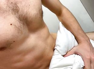 Amateur Horny Guy Pillow Humping While Moaning And Cumming Handsfree